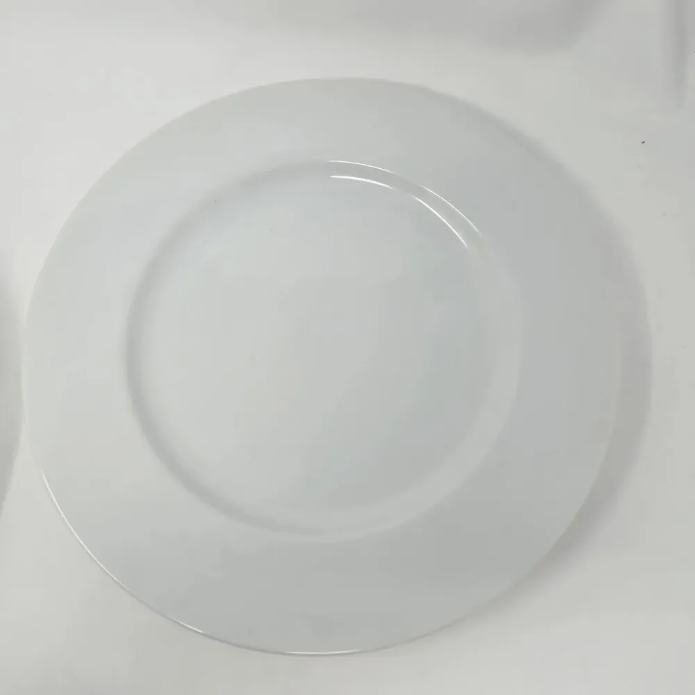 Crate and Barrel round white porcelain serving plate Made in Japan 12